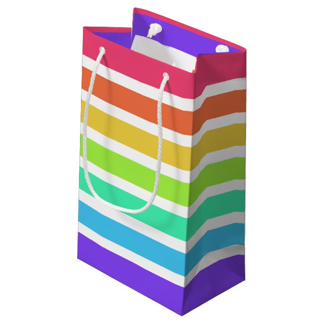 Bolsa De Regalo Pequeña Bandas de arco iris luminosas (Angulo reverso)