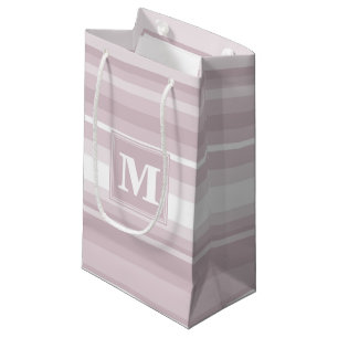 Bolsa De Regalo Pequeña Bandas de cuarzo rosa monograma