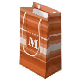 Bolsa De Regalo Pequeña Bandas de naranja monogramo