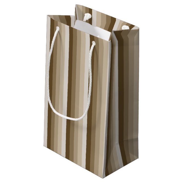 Bolsa De Regalo Pequeña Bandas de sombra marrones (Angulo reverso)