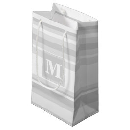 Bolsa De Regalo Pequeña Bandas grises claras monográficas