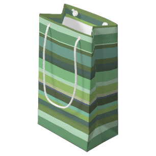 Bolsa De Regalo Pequeña Bandas horizontales de color verde oliva