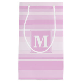 Bolsa De Regalo Pequeña Bandas rosadas para bebés monogramo