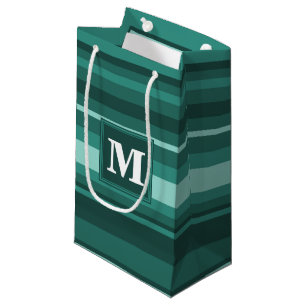 Bolsa De Regalo Pequeña Bandas verde azuladas monográficas