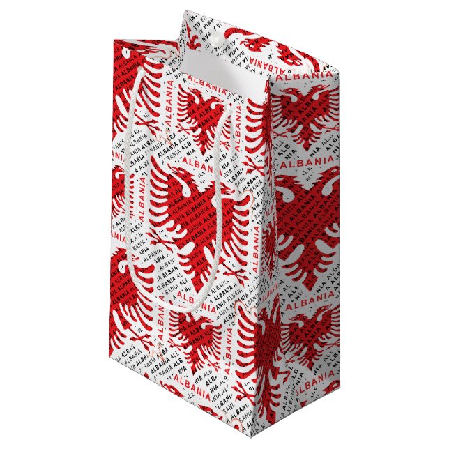 Bolsa De Regalo Pequeña Bandera albanesa 4 (Angulo Anverso)
