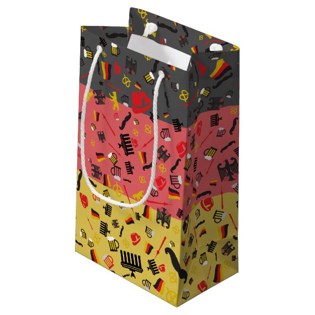 Bolsa De Regalo Pequeña Bandera alemana con los artículos culturales (Angulo reverso)
