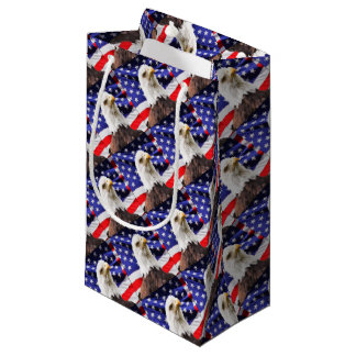 Bolsa De Regalo Pequeña Bandera americana con Eagle