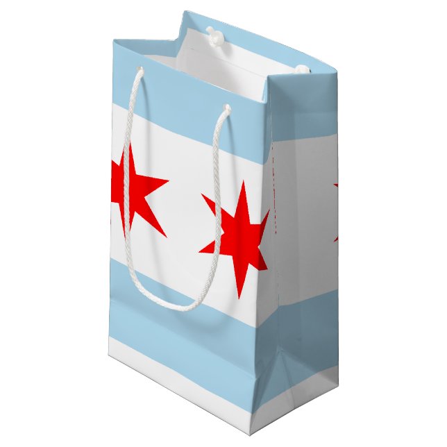 Bolsa De Regalo Pequeña Bandera de Chicago (Angulo Anverso)