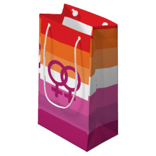 Bolsa De Regalo Pequeña Bandera de orgullo lésbico WLW