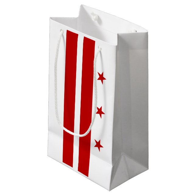 Bolsa De Regalo Pequeña Bandera de Washington DC (Angulo Anverso)