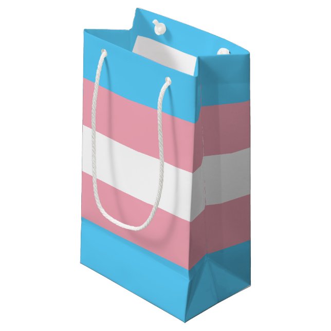Bolsa De Regalo Pequeña Bandera del Orgullo Transgénero (Angulo Anverso)