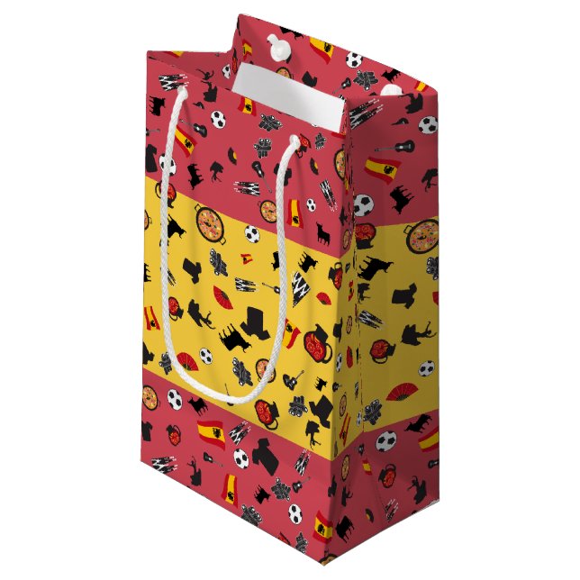 Bolsa De Regalo Pequeña Bandera española con objetos de España (Angulo Anverso)