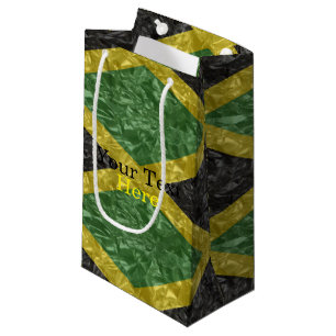 Bolsa De Regalo Pequeña Bandera jamaicana - arrugada