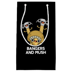 Bolsa De Regalo Pequeña Bangers Y Mush Funny Comida Inglesa Pun Dark BG