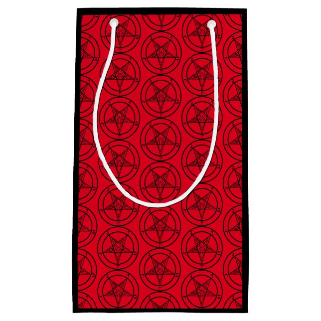 Bolsa De Regalo Pequeña Baphomet Pentagram Satanic (Anverso)