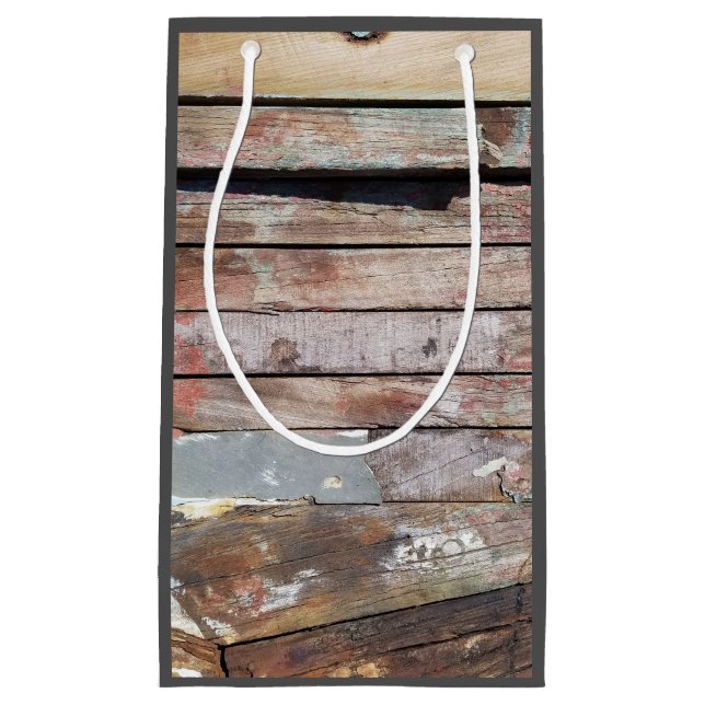 Bolsa De Regalo Pequeña Barca rústica de madera antigua (Anverso)