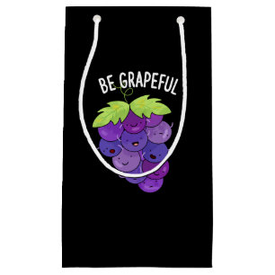 Bolsa De Regalo Pequeña Be Grapeny Grape Bunch Pun Dark BG