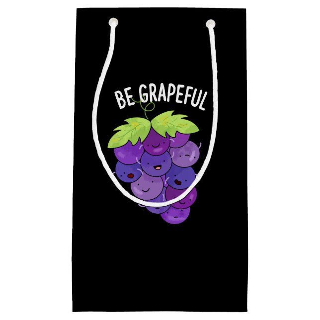 Bolsa De Regalo Pequeña Be Grapeny Grape Bunch Pun Dark BG (Anverso)