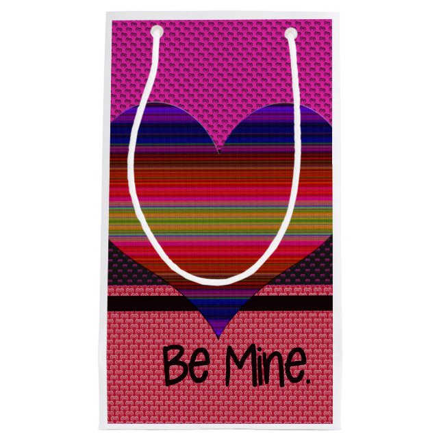 Bolsa De Regalo Pequeña Be Mine Valentine Rainbow Heart Heart (Anverso)