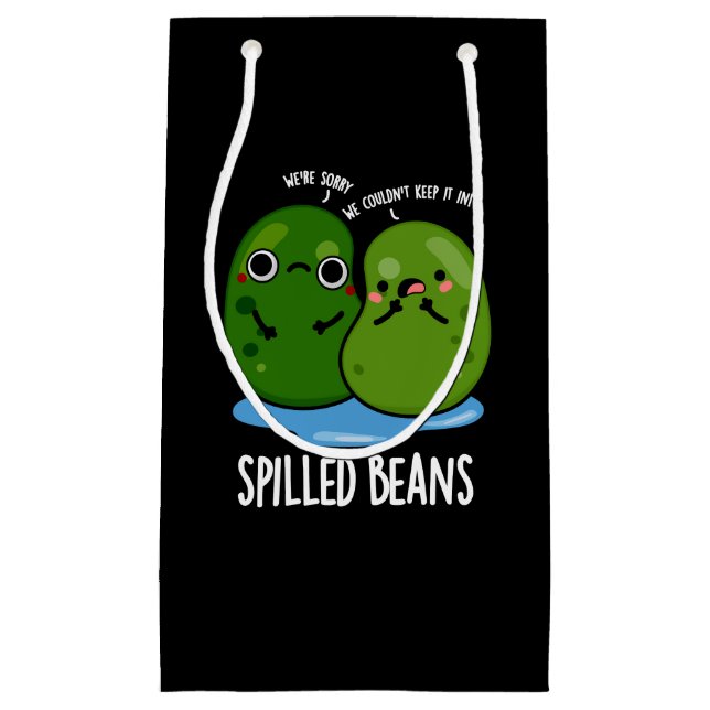 Bolsa De Regalo Pequeña Beans Funny Veggie Bean Pun Dark BG (Anverso)