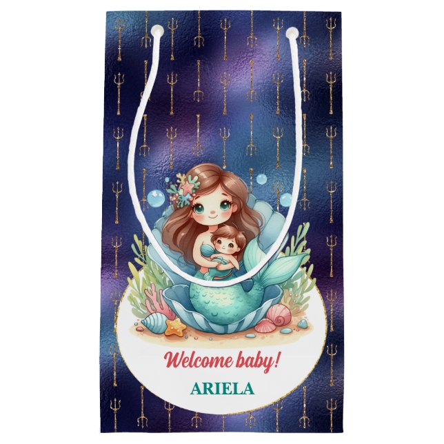 Bolsa De Regalo Pequeña Bebé de sirena dulce (Anverso)