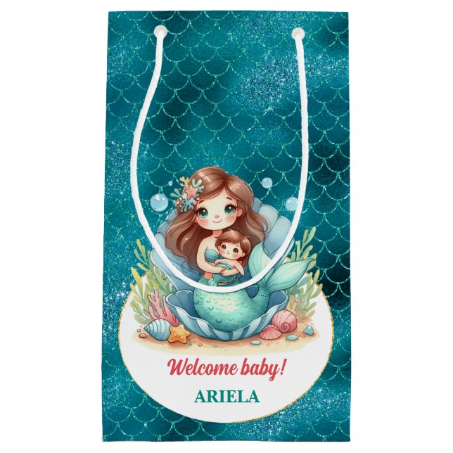 Bolsa De Regalo Pequeña Bebé de sirena dulce (Anverso)