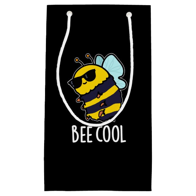 Bolsa De Regalo Pequeña Bee Guay Funny Insect Bee Pun Dark BG (Anverso)