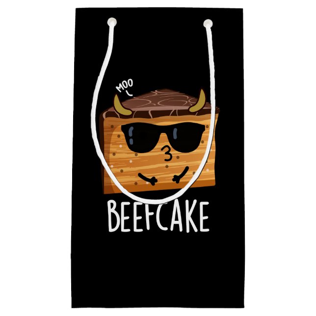 Bolsa De Regalo Pequeña Beefakes Funny Cake Pun Dark BG (Anverso)