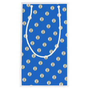 Bolsa De Regalo Pequeña Bellas perlas en azul