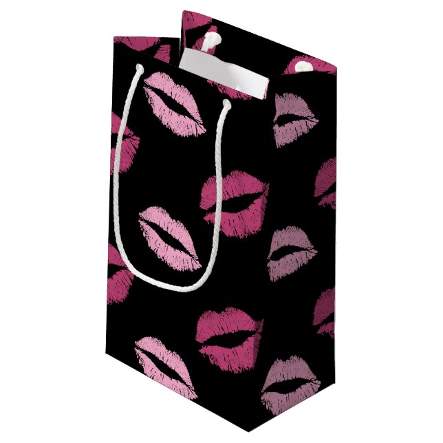 Bolsa De Regalo Pequeña Besos del rosa (Angulo reverso)