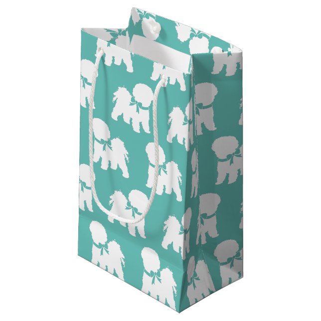 Bolsa De Regalo Pequeña Bichon Frise Dog Puppy (Angulo Anverso)