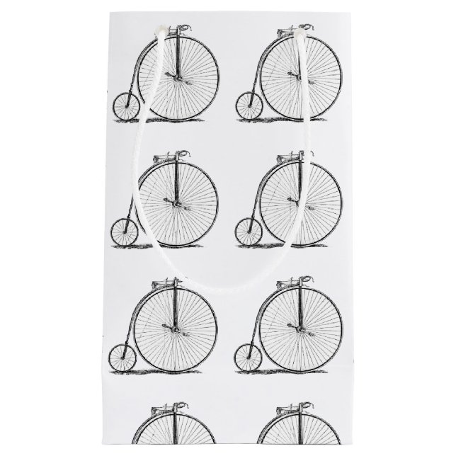 Bolsa De Regalo Pequeña Bicicleta de rueda alta Penny Farthing (Anverso)