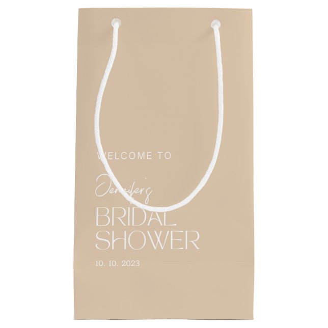 Bolsa De Regalo Pequeña Bienvenida simple/Gracias Ducha de novia (Anverso)