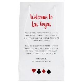 Bolsa De Regalo Pequeña Bienvenidos a Las Vegas Gracias Boda