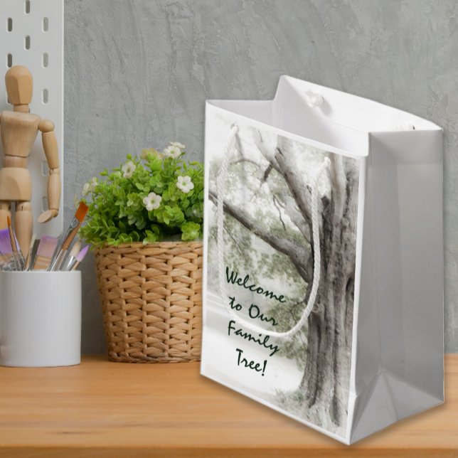 Bolsa De Regalo Pequeña Bienvenidos a nuestro árbol familiar (Welcome to Our Family Tree Gift Bag)