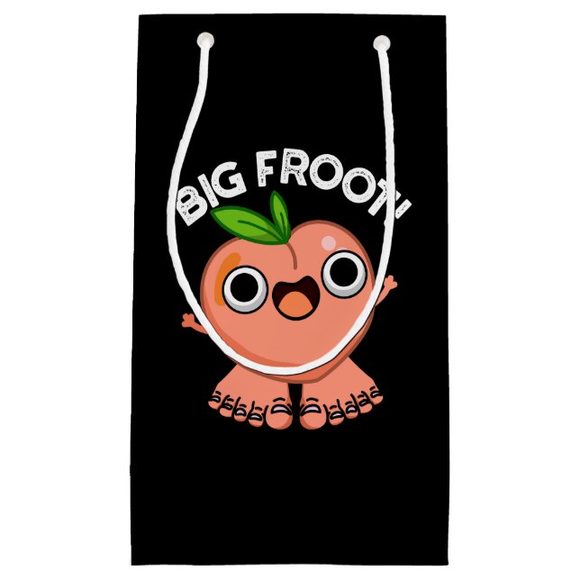 Bolsa De Regalo Pequeña Big Froot Funny Big Foot Pun Dark BG (Anverso)