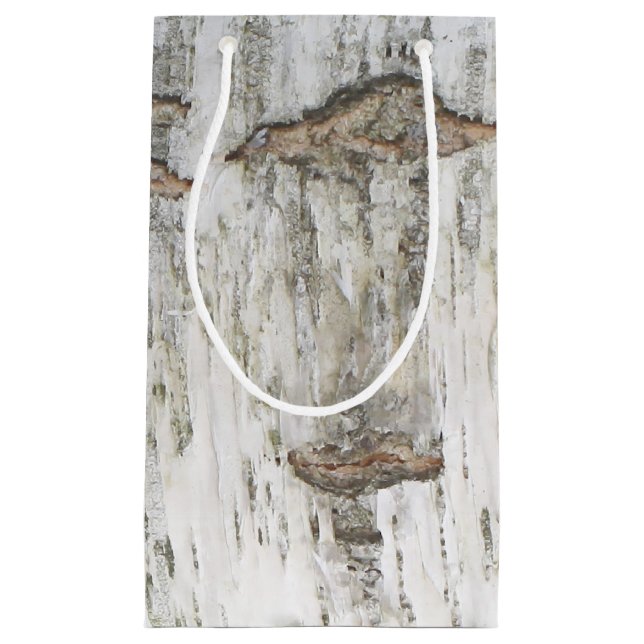 Bolsa De Regalo Pequeña Birch Bark Rustic (Anverso)