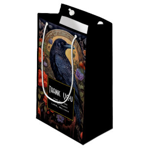 Bolsa De Regalo Pequeña Black Raven Dark Gothic Fiesta Gracias
