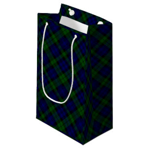 Bolsa De Regalo Pequeña Black Watch Tartan Blue Green Plage