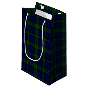 Bolsa De Regalo Pequeña Black Watch Tartan Blue Green Plage