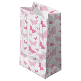 BOLSA DE REGALO PEQUEÑA BLANCO CON MARIPOSAS DE DÍA DE SAN VALENTÍN PINO P
