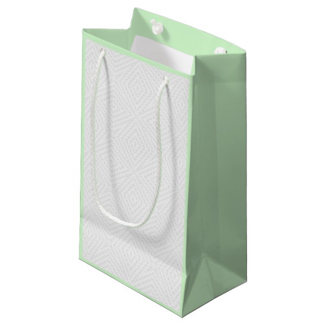 Bolsa De Regalo Pequeña Blanco sólido texturado. (Angulo Anverso)
