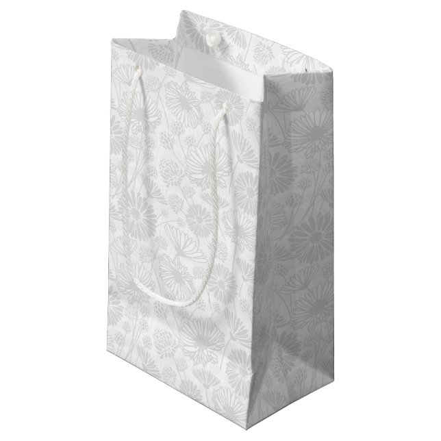 Bolsa De Regalo Pequeña Bloom suave (gris) | Blanca) (Angulo Anverso)