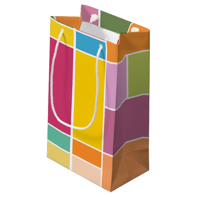 Bolsa De Regalo Pequeña Bloques geométricos de Springtime de juego (Angulo reverso)