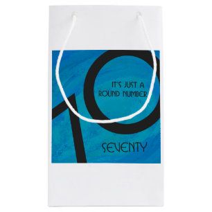 Bolsa De Regalo Pequeña Blue 70 Decade Birthday