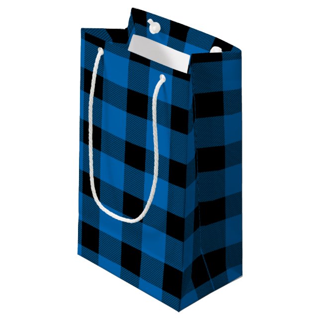 Bolsa De Regalo Pequeña Blue Buffalo Country Lumberjack Plaid (Angulo Anverso)