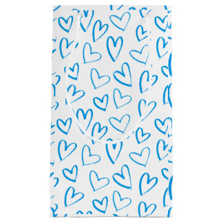 Bolsa De Regalo Pequeña Blue Heart Pattern Small Gift Bag