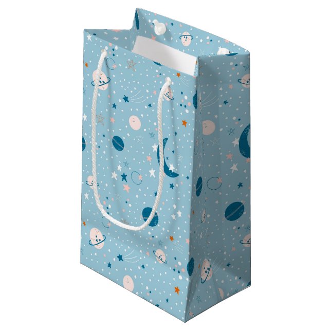 Bolsa De Regalo Pequeña Blue Sky & Space Pattern (Angulo Anverso)