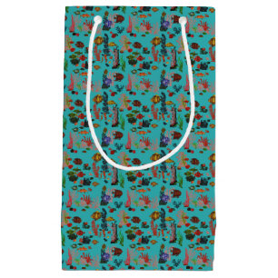 Bolsa De Regalo Pequeña Blue Tropical Ocean Sealife Paradise acuarela