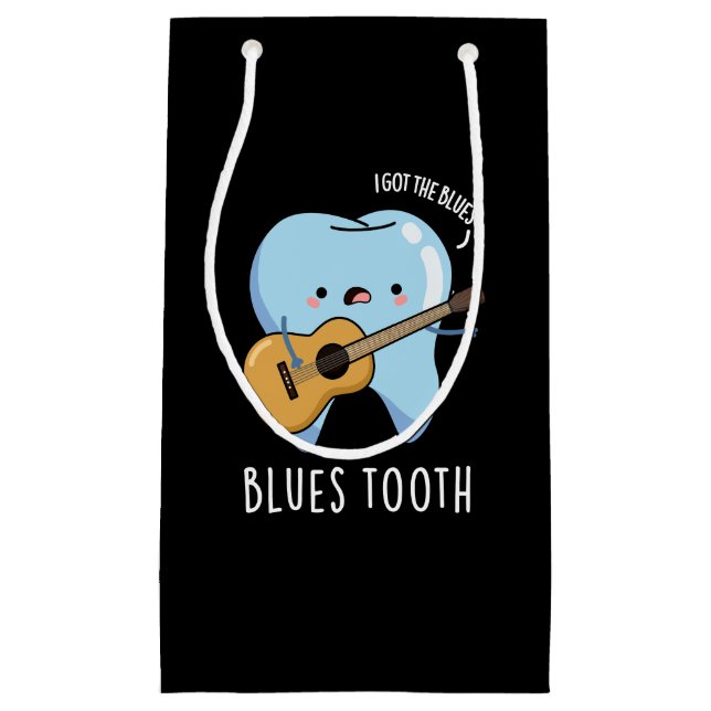 Bolsa De Regalo Pequeña Blues Dientes Diversos Divertidos Música Dental Pu (Anverso)